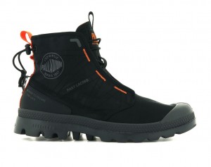 Men Palladium Pampa Travel Lite Boots Black / Black | XBVG-83975