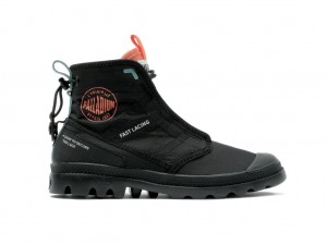 Men Palladium Pampa Travel Lite Rs Boots Black | SUOH-06548